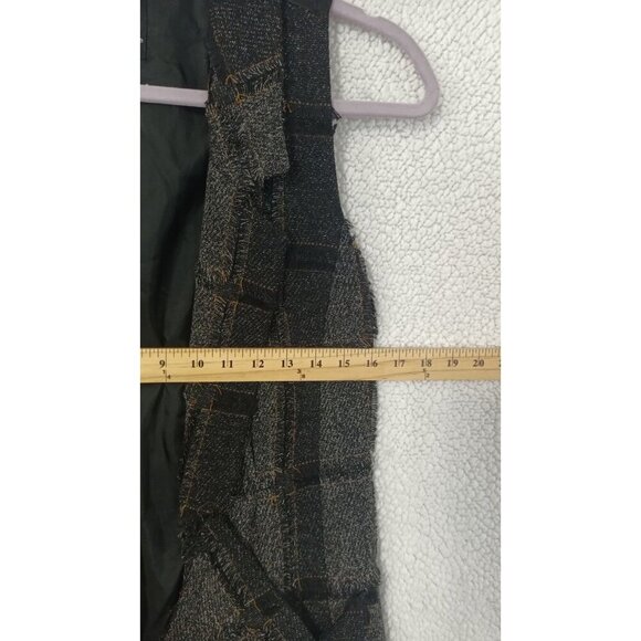 Nanette Lepore Open Front Plaid Shabby Chic Hobo Vest With Pockets Size 4 Gray - Picture 6 of 14